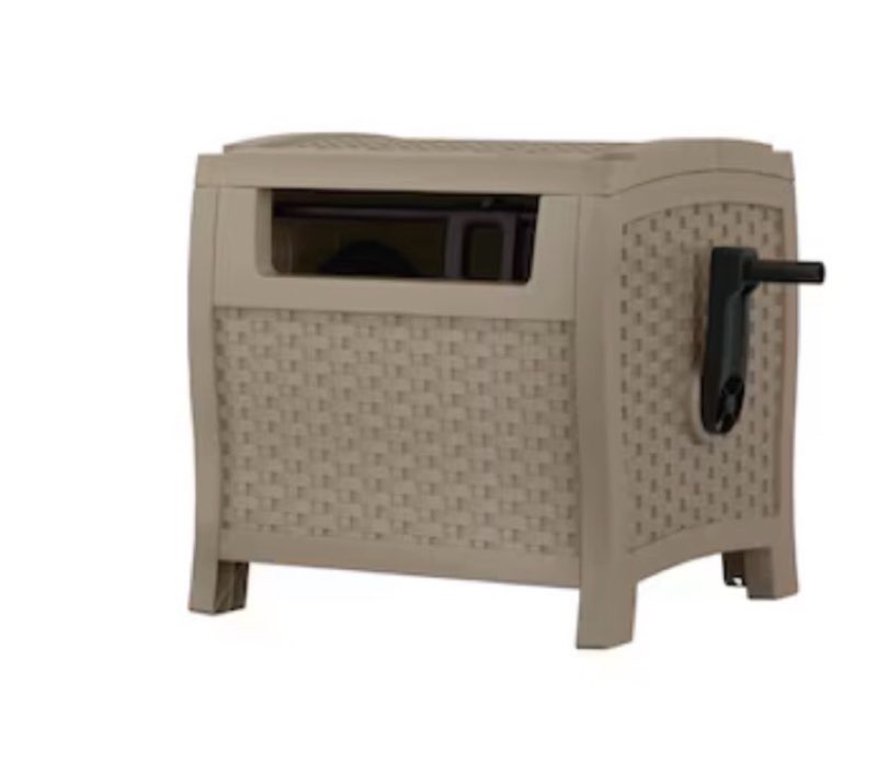 Suncast Slide Trak Hideaway Plastic 175-ft Container Hose Reel