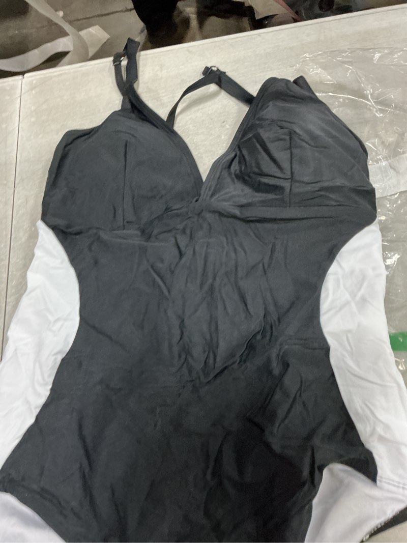 Condition photo showing Good Condition for SUUKSESS Women Slimming Tummy Control One Piece Swimsuit Sexy Bathing Suit X-Large 136 Black White