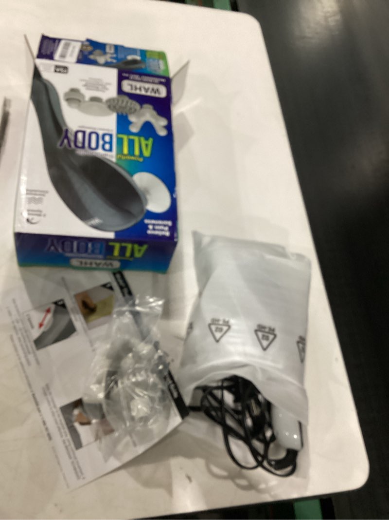 Condition photo showing New/Like New for wahl soothing vibration corded massager with 4 attachment heads, 2 speed massage tool for pressure & pain relief on the face, neck and head, fsa eligible, model 4120-600 5 piece set
