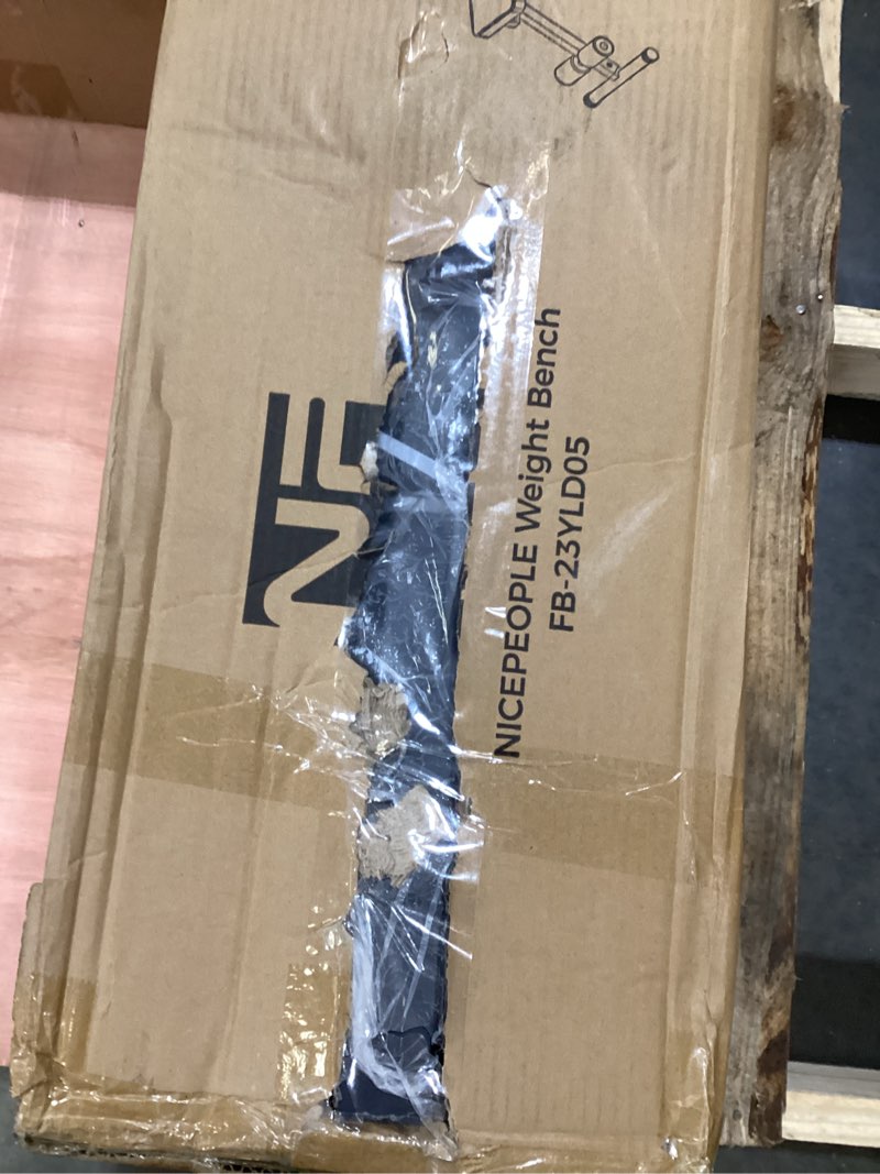 Condition photo showing New/Like New for nicepeople adjustable weight bench for home gym, 660lbs capacity workout bench with 8 backrests for chest shoulders arms, compact and foldable strength bench for small space apartment room