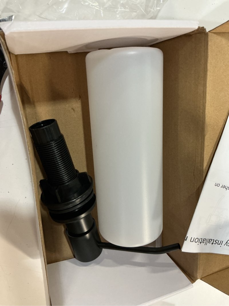 Condition photo showing Good Condition for crea dish soap dispenser for kitchen sink,built in countertop kitchen soap dispenser set w./ 39" tube 17oz bottle stainless steel pump,matte black hand soap dispenser for bathroom