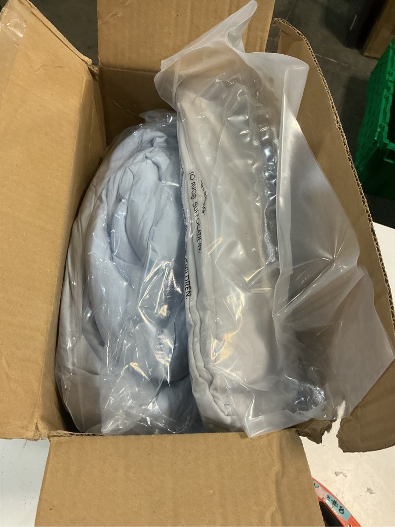 Condition photo showing Good Condition for wrensonge twin comforter set- 5 pieces ice blue twin bed in a bag, all season twin xl bedding sets with 1 fitted sheet, 1 flat sheet, 1 pillow sham and 1 pillowcase ice blue twin xl(66"*90")