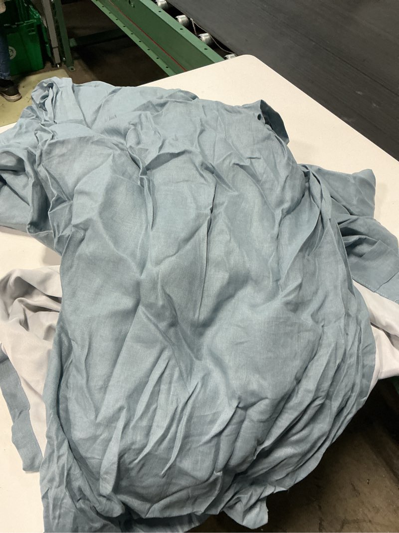 Condition photo showing Good Condition for european linen room darkening curtain - single panel, 48x108, chambray