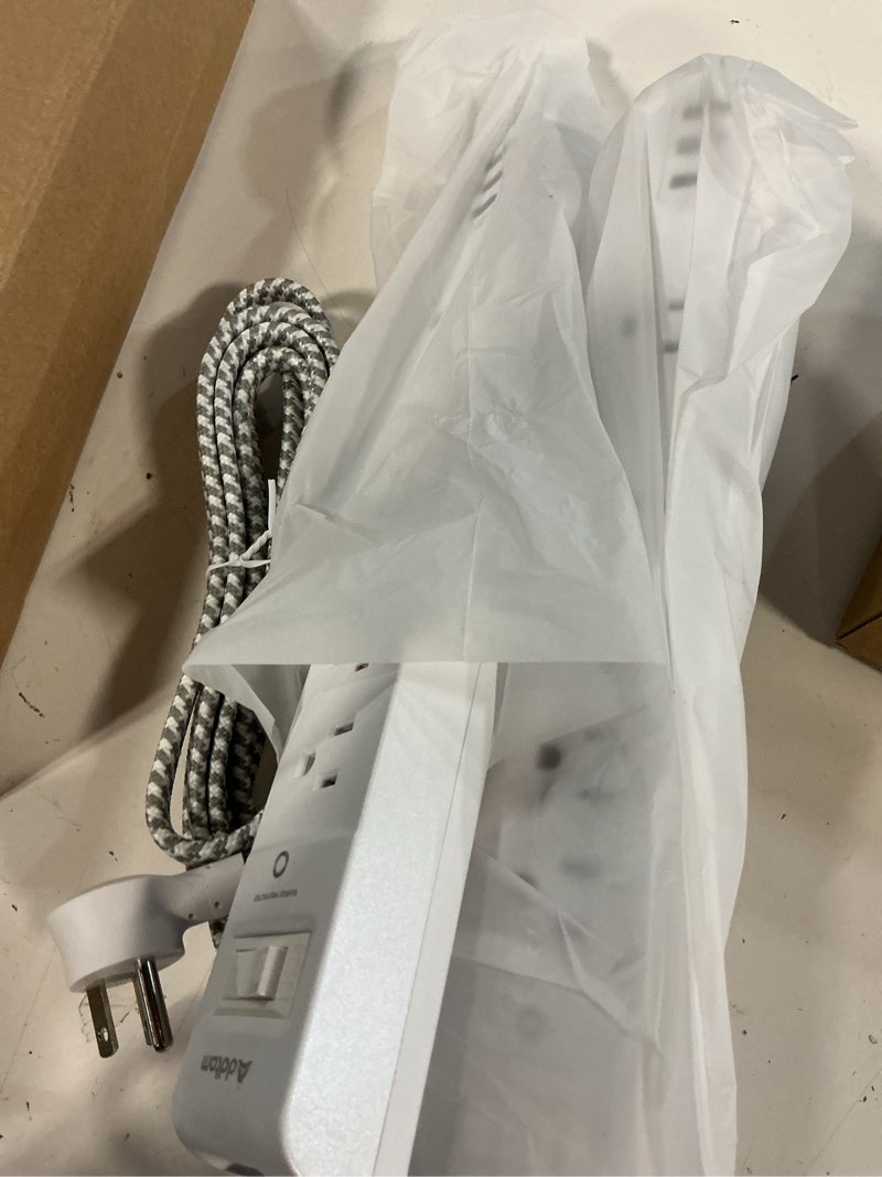 Condition photo showing Good Condition for surge protector power strip - 10 ft long extension cord with 5 widely ac outlets 3 usb ports, flat plug with overload surge protection for home, office, dorm essentials (2 pack)