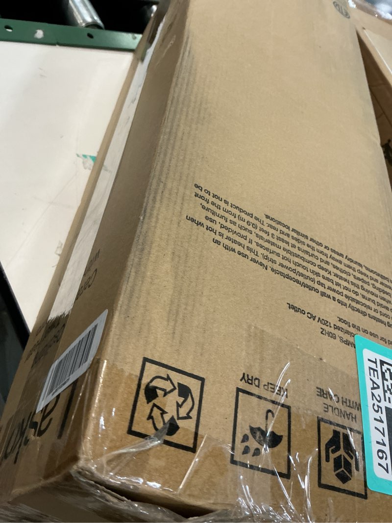 Condition photo showing As Is for Lasko Oscillating Ceramic Tower Space Heater for Home with Adjustable Thermostat, Timer and Remote Control, 22.5 Inches, Grey/Black, 1500W, 751320