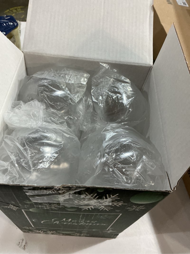 Condition photo showing New/Like New for 3.15 inch Clear Plastic Ornament Balls, Christmas Balls, DIY Fillable Ornaments, Clear Ornaments for Crafts Fillable - 12 PCS