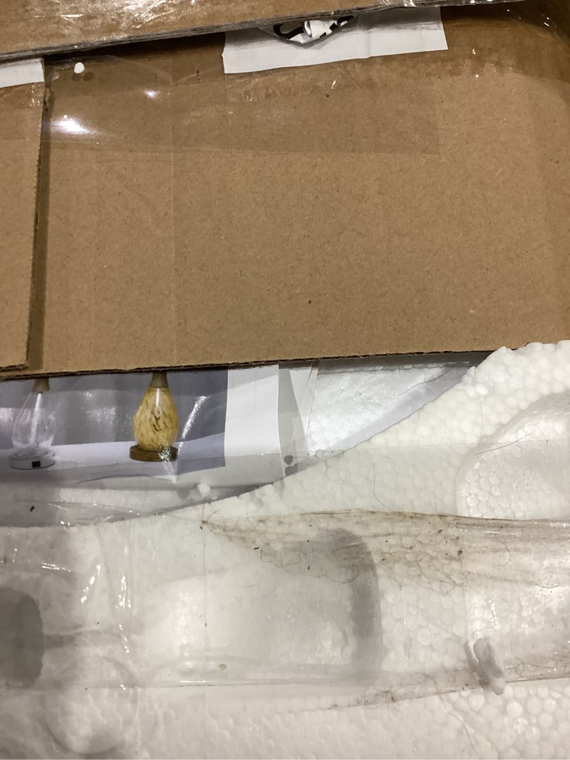 Condition photo showing New/Like New for OYEARS 23" Table Lamps for Living Room Set of 2 Bedside Lamps for Night Stands Bedroom Lamps Farmhouse Rattan Boho Lamp Glass Nightlight End Table Lamp with USB C+A (Black),Two Light Points Farmhouse Black