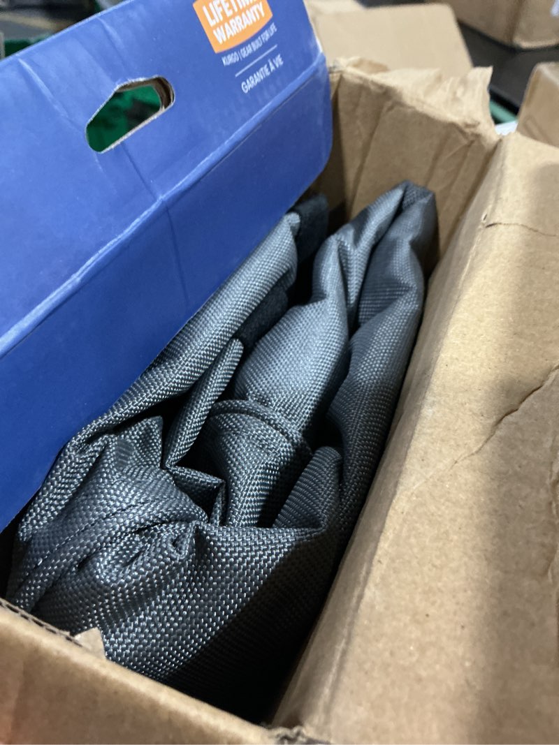 Condition photo showing As Is for kurgo rover bucket seat cover - waterproof seat protector - scratch resistant seat guard - dirt resistant fabric - snug fit protector - vehicle seat accessory