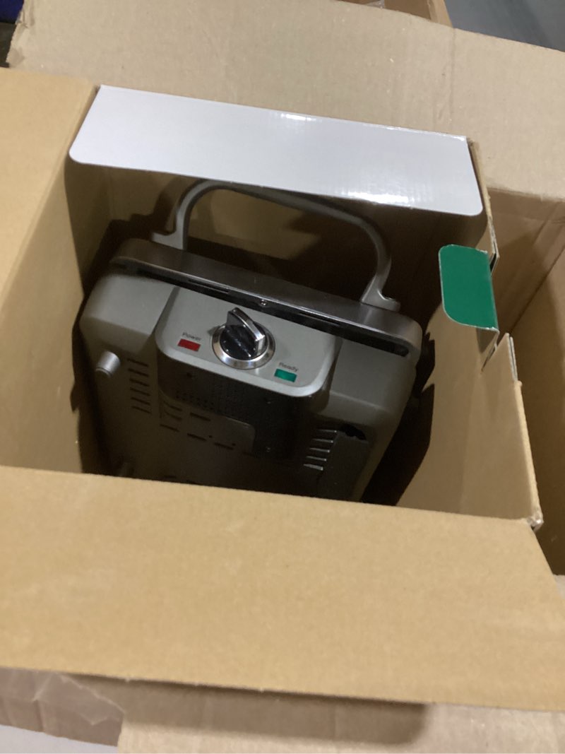 Condition photo showing Good Condition for Cuisinart Belgian Waffle Maker with Pancake Plates, Nonstick Plates, 6 Browning Levels, Ready Indicator Lights, Temperature Control, Deep Waffle Pockets, WAF-300NAS, Brushed Stainless New Square Belgian