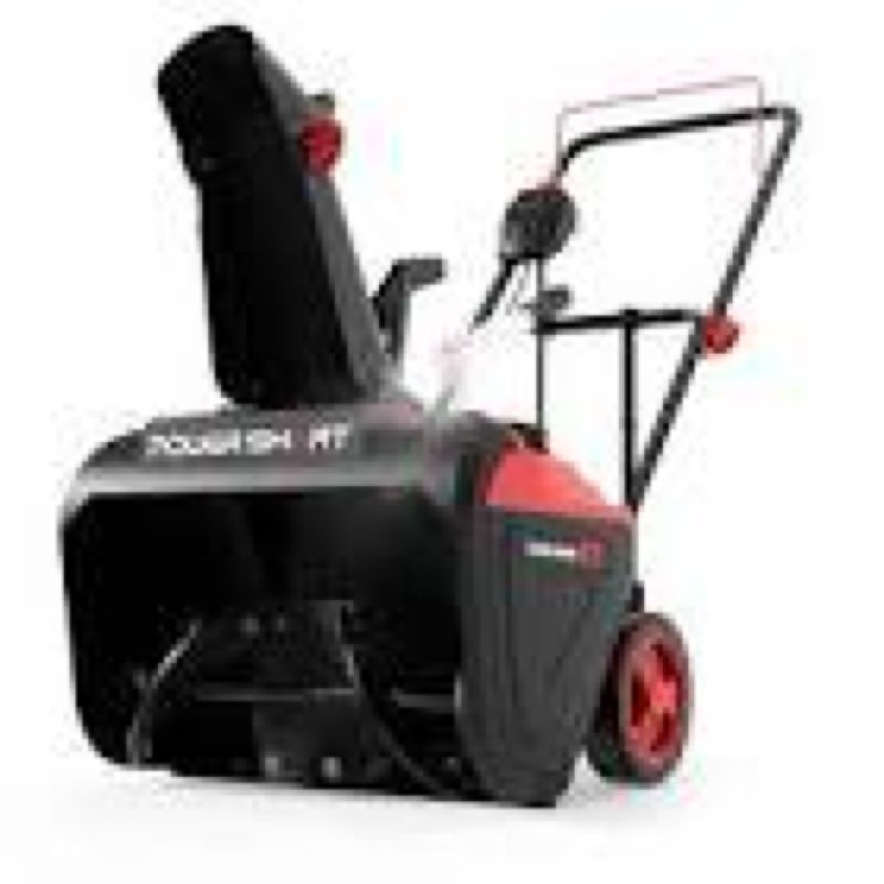 powersmart electric snow blower - 21 in. corded snow blower with 15-amp motor and led light