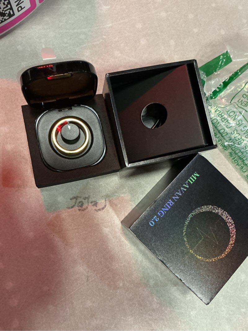 Condition photo showing Good Condition for smart ring 2.0 for women men, slim scratch & fingerprint resistant design, advanced chip fitness tracker, sleep, stress & activity monitoring, waterproof, no subscription fees, gold 12