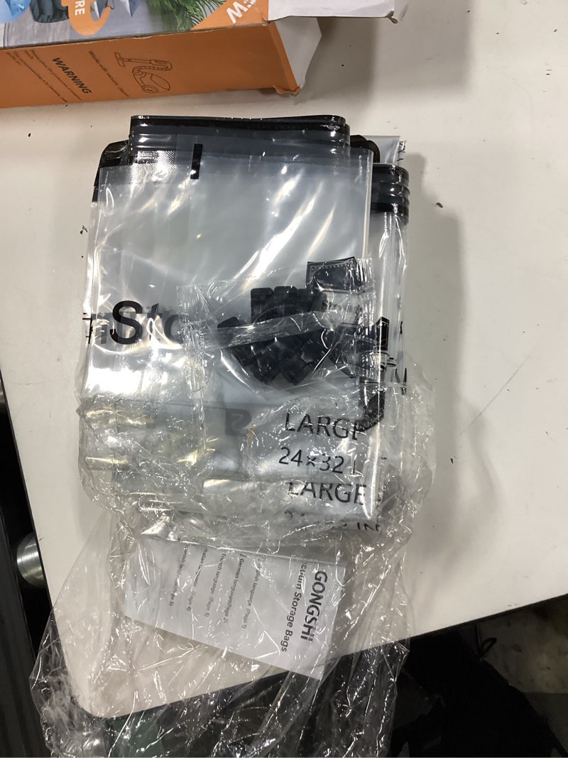 Condition photo showing New/Like New for gongshi vacuum seal bags for clothing travel & home storage, travel vacuum bags with electric pump,space saver for blankets, comforters, pillows, clothes,10 large