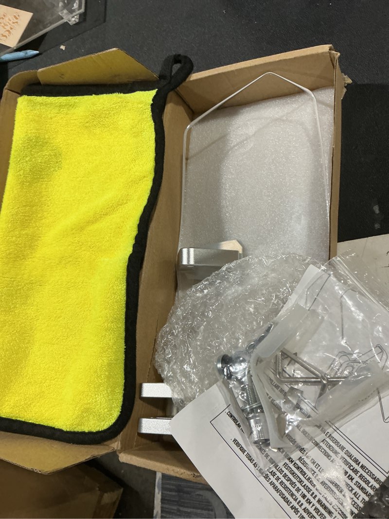 Condition photo showing Good Condition for justech motorcycle windshield, adjustable motorcycle windshield extension spoiler clips, universal windscreen wind air deflector for kawasaki bmw triumph motorbike-transparent, silver bracket
