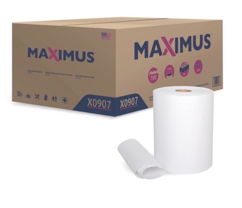 Maximus X0907 Recycled Paper Towels with Superior Absorbency, 10" Commercial Paper Towels Rolls Suit