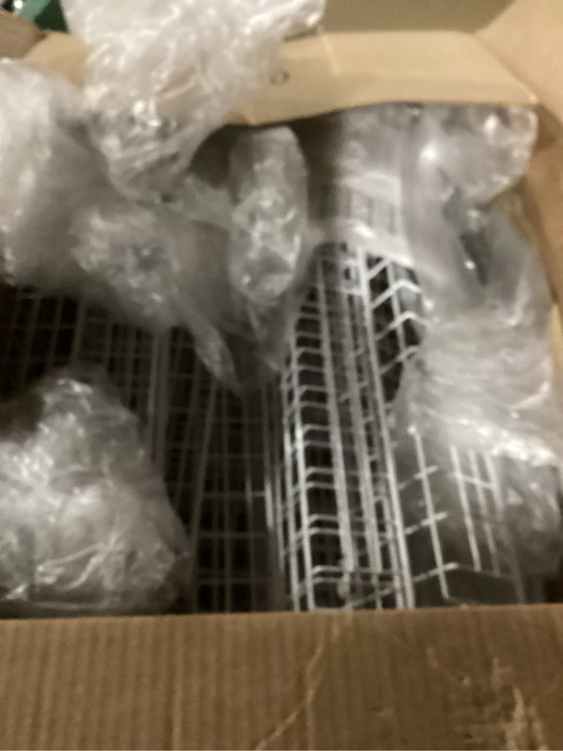 Condition photo showing As Is for JKsmart 9-Tier Spice Rack Organizer with Door Hook, Wall Mount, and Extra Large Capacity for Pantry – Stylish White Design for Effortless Organization, Ultimate Kitchen Storage Solution White-9 tier