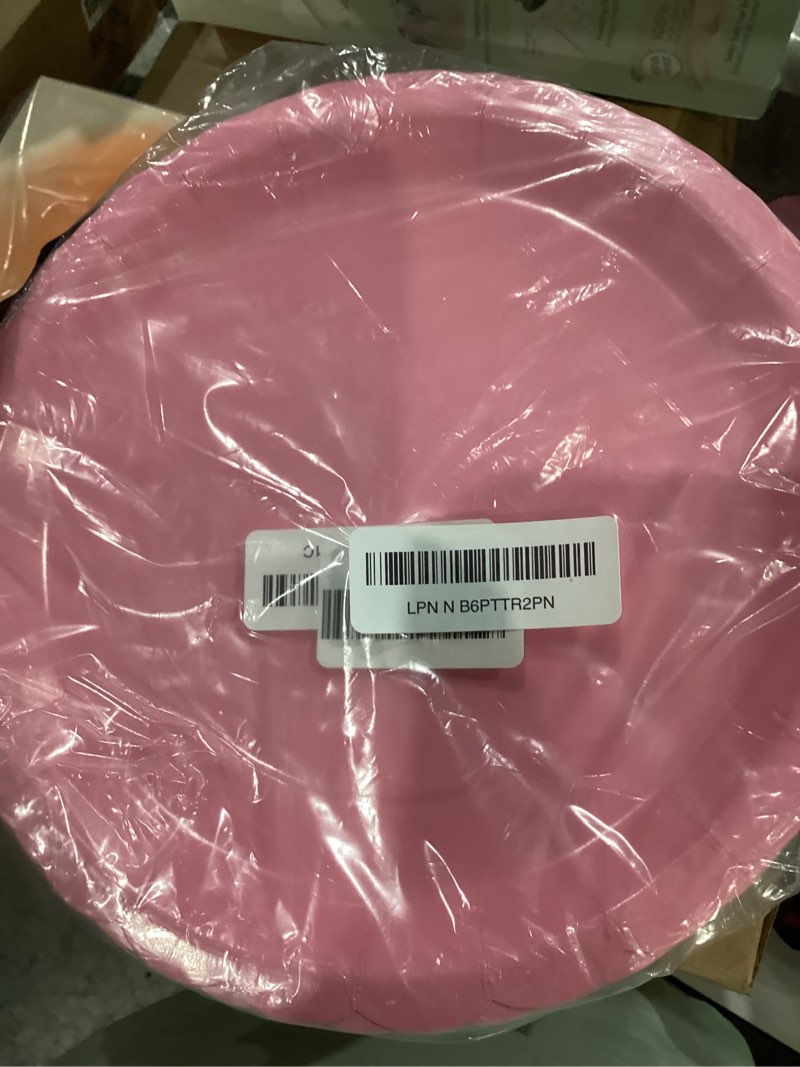 Condition photo showing New/Like New for Pink Scalloped Party Plates Gradient Pink Paper Plates 9 Inch Disposable Decorative Dinner Dessert Serving Plates for Valentines Wedding Bridal Baby Shower Christmas Party Supplies (48, Pink) 48 Pink