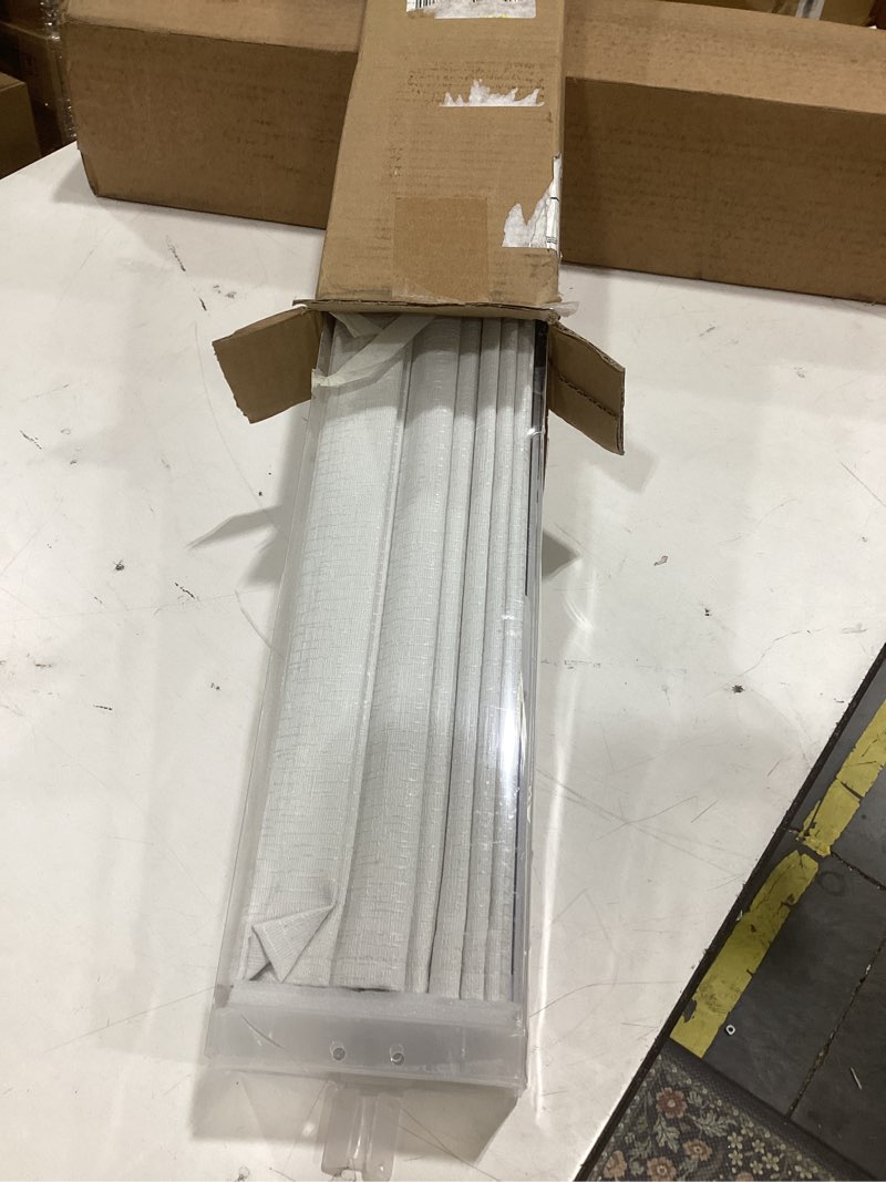 Condition photo showing Good Condition for no tools no drill roman shades, cordless blackout roman blinds for windows, room darkening window shades, smooth push & pull, easy to install, white, 35.5" w × 64" h white - b 35.5"w × 64"h