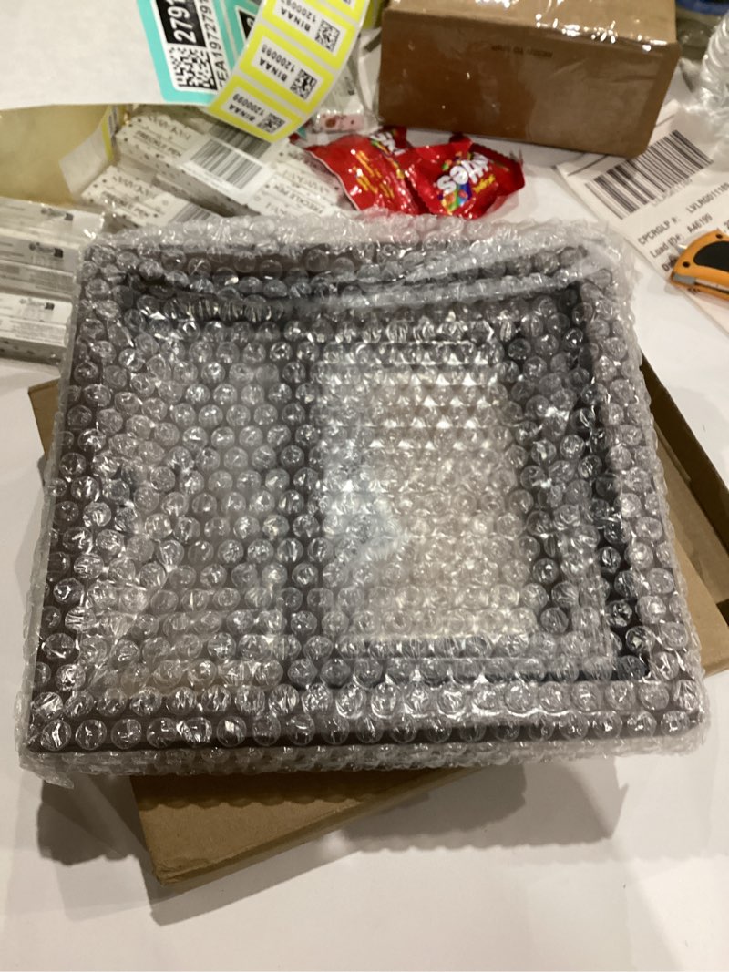 Condition photo showing As Is for Wedding Gifts for Couples 2025, 4x6 Double-Sided Floating Rotating Picture Frame, Engagement Wedding Registry Bridal Shower Gifts for Mr and Mrs Couples Bride and Groom Valentine(Brown)