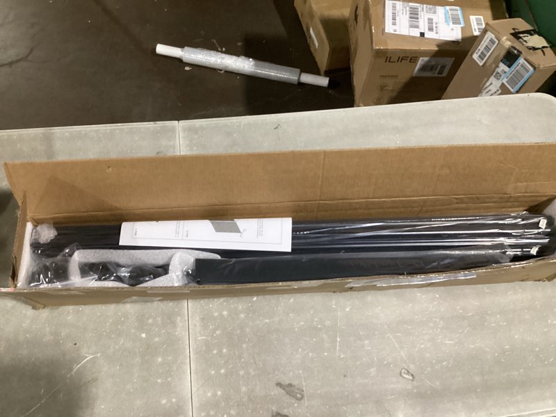 Condition photo showing New/Like New for SUNALLY Room Divider 6FT Folding Privacy Screens with Lockable Wheels, 4 Panel Room Partition for Room Separator, 88" W Freestanding Portable Fabric Wall Dividers for Home Dorm Studio Office, Black Black 4 Panel-88''