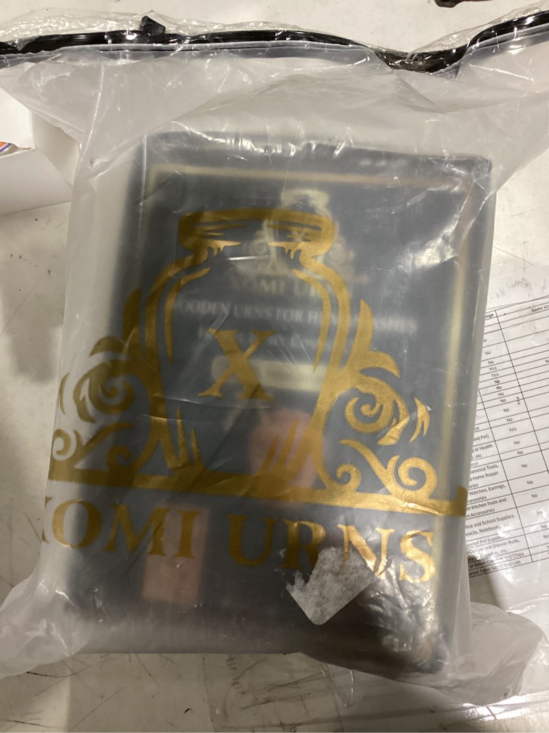 Condition photo showing New/Like New for wooden cremation urns for human ashes with photo frame, mango wood memorial urn for adults, men & women decorative funeral urn 5x4 (20 cu in) small - 20 cu/in