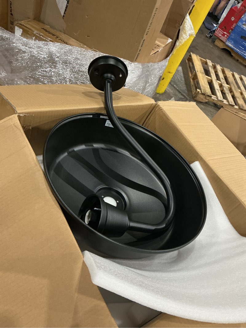 Condition photo showing Good Condition for loehinle ?industial outdoor gooseneck wall sconces, vintage wall mount light exterior wall lighting fixture black farmhouse barn light for porch, entryway, garage 1 pack