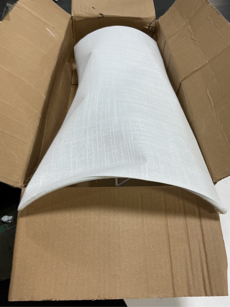 Condition photo showing Good Condition for Geelin Moderne Vanity Light Cover Conversion Kit 26" W White Textured Fabric Bathroom Light Cover Shade DIY Lampshade (No Wiring) Stylish for Home Apartments Condo Residences