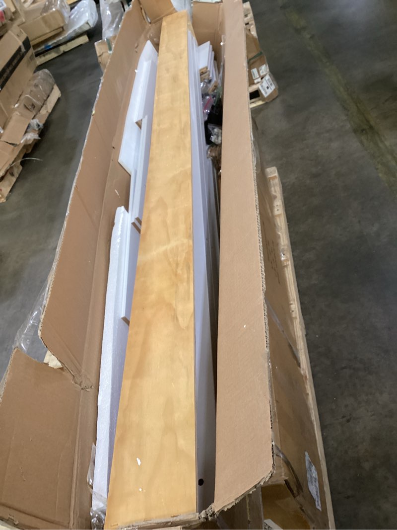 Condition photo showing As Is for fredbeck 36x84 bifold barn door white with hardware, water-proof pvc surface,assembly required white 36" (18"x2) x 84"