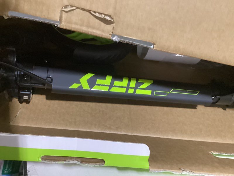 Condition photo showing As Is for ZIFFY Scooter for Kids with Hand Brake, Foldable Kick Scooter for Ages 6-12, Lightweight Scooter for Boys with 4 Adjustable Heights, ABEC9 Bearings, Supports Up to 260 lbs Black Green