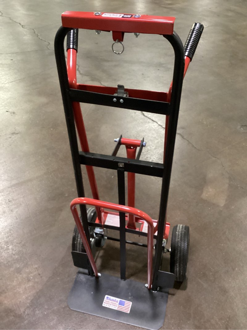 Condition photo showing As Is for milwaukee 1000-lb capacity 4-wheel multiple colors/finishes steel 4 in 1 convertible hand truck