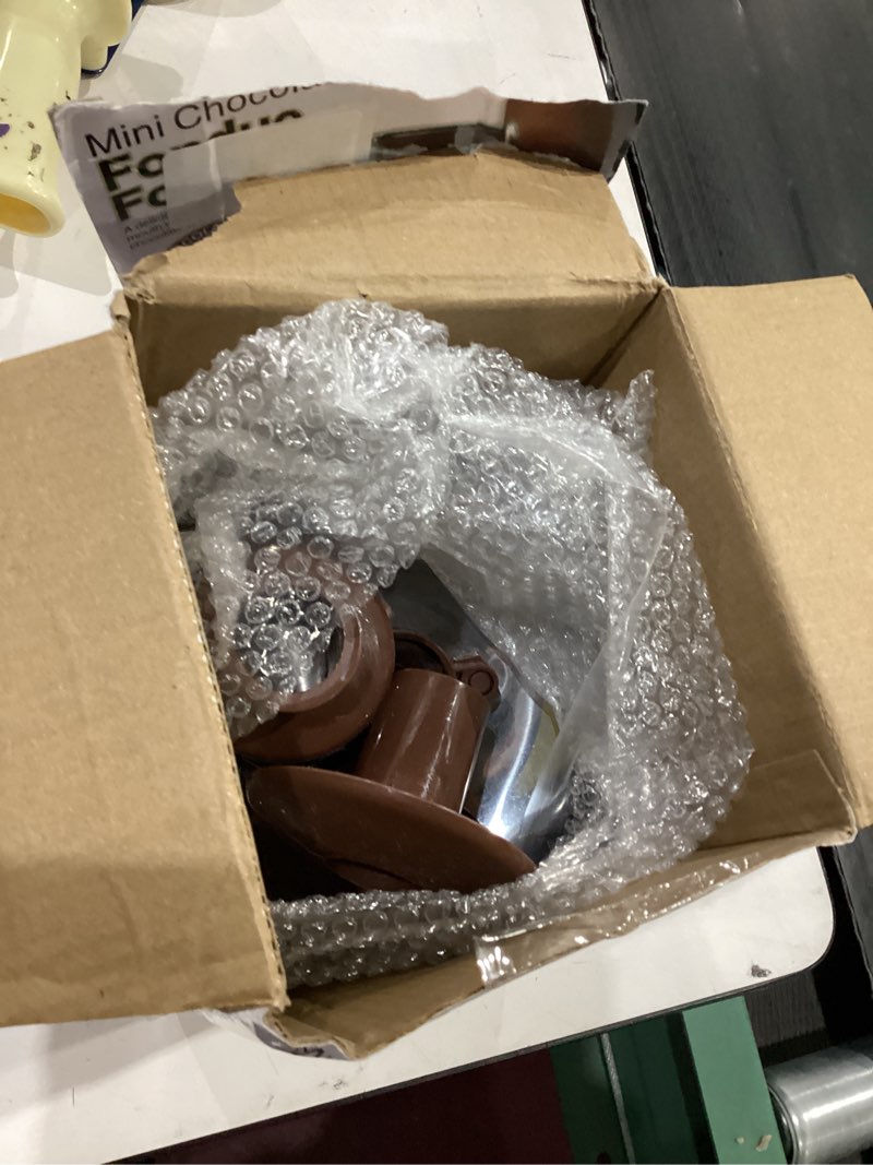 Condition photo showing As Is for mini chocolate fountain machine small electric chocolate fondue fountain machine for party for candy butter cheese (black)
