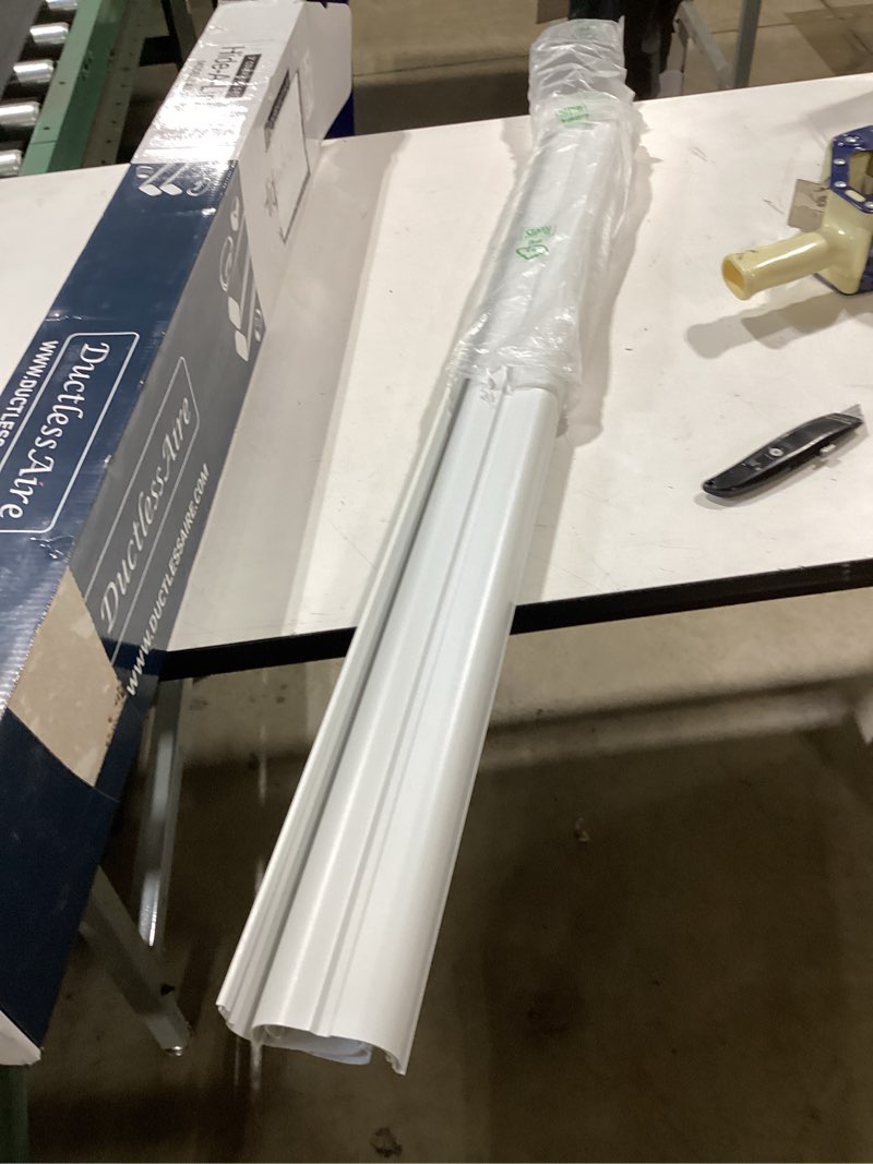 Condition photo showing Good Condition for ductlessaire - mini split line set cover kit - paintable mini split cover for air conditioner & mini split ac/heating system - durable protection - ideal for indoor & outdoor use (white, 3" x 7.5 ft) white 3 x 7.5 in