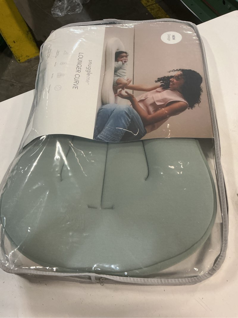 Condition photo showing Good Condition for snuggle me® baby lounger curve - premium organic cotton with foam core, machine-washable cover, buttery-soft & breathable cspc compliant infant lounger baby nest pillow with travel bag - slate