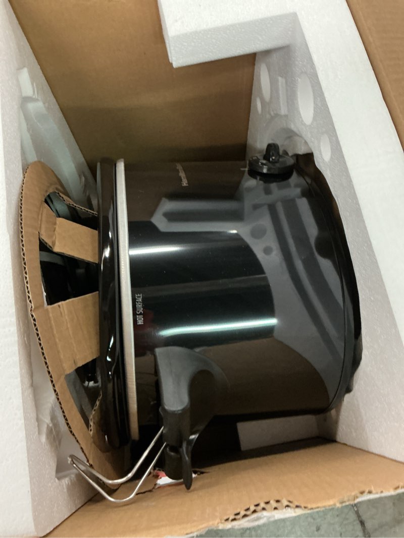 Condition photo showing As Is for Hamilton Beach Slow Cooker, Extra Large 10 Quart, Stay or Go Portable With Lid Lock, Dishwasher Safe Crock, Black (33195) 10 Quarts Black