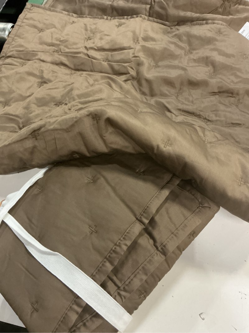 Condition photo showing Good Condition for quince, organic bamboo dream quilted sham set of 2/king/walnut