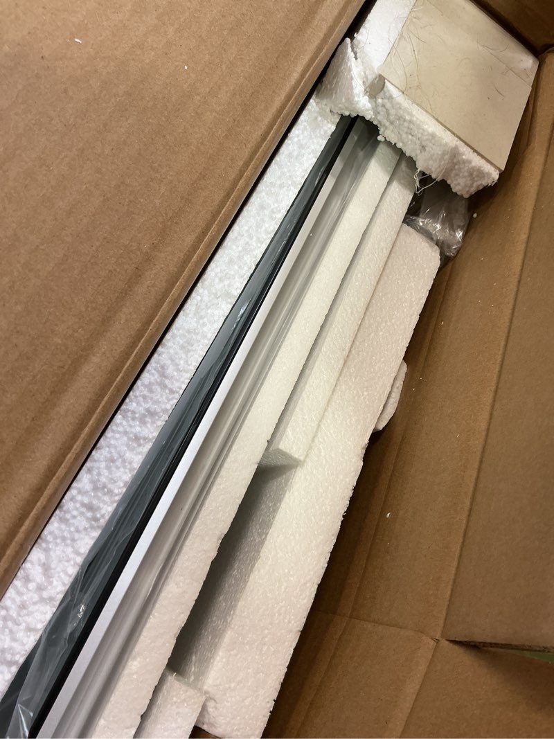 Condition photo showing Good Condition for TokeShimi 24x32 Mirrored Medicine Cabinet Recessed or Wall Mount, Aluminum Tempered Silver Bathroom Medicine Cabinet with Mirror with Stepless Adjustable Storage Metal for Modern Farmhouse Silver 24x32 IN