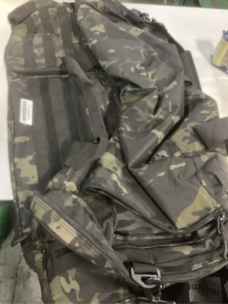 Condition photo showing Good Condition for 130l extra large duffle bag for men, heavy duty duffle bag for travel, large sports gym equipment bag for hockey football soccer baseball basketball & team training, dark cm