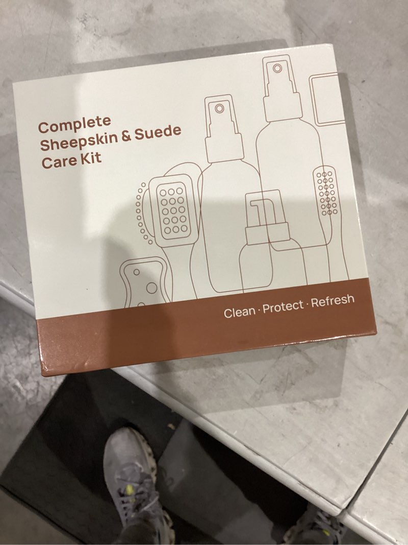 Condition photo showing New/Like New for Suede & Sheepskin Cleaning Kit Compatible with UGG Footwear - Gentle Cleaner and Conditioner, Protector Spray, Odor Remover, Suede Stain Nap Eraser, Dual Brush Set - For UGG Shoes, Boots