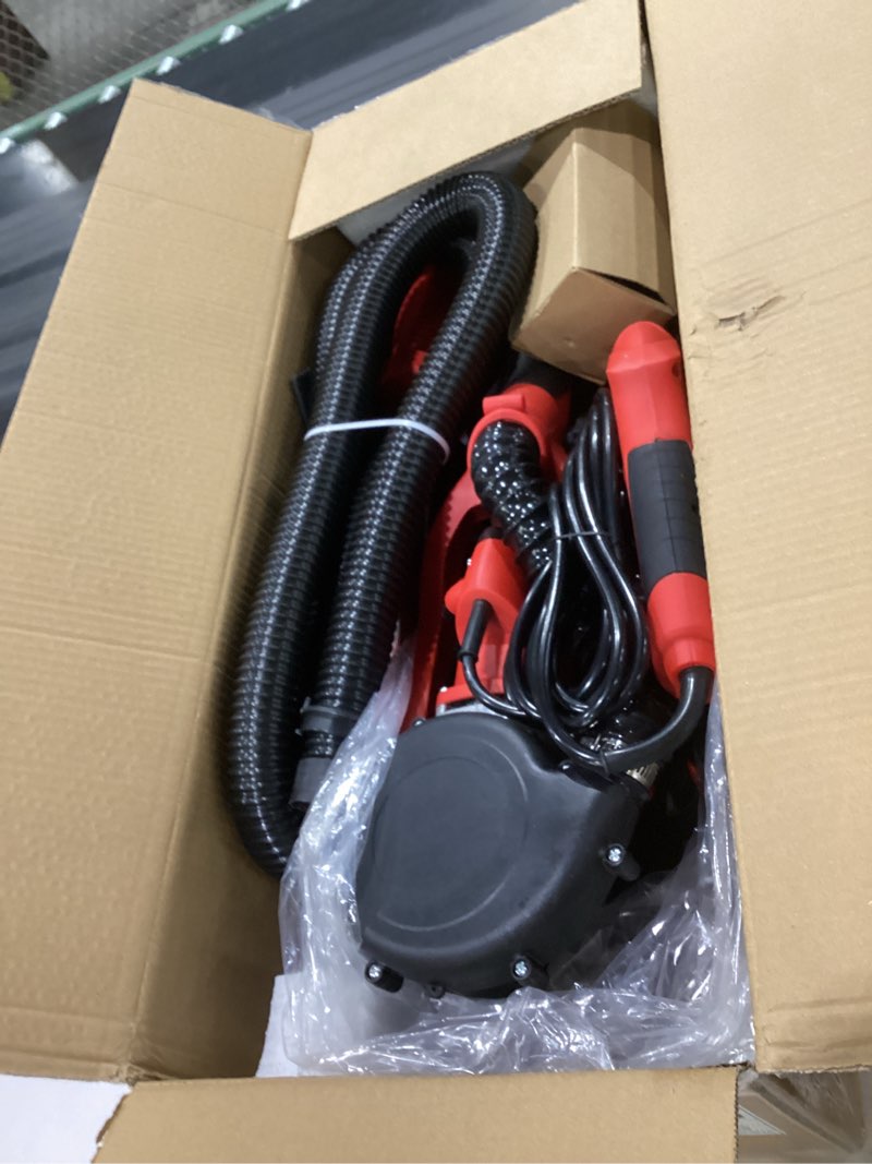 Condition photo showing As Is for cubeway drywall sander with vacuum dust collection, 780w electric sander for popcorn ceiling removal, dustless wall and ceiling sander kit with led light, extension pole, complete sanding set orange, similar to stock photo, not tested