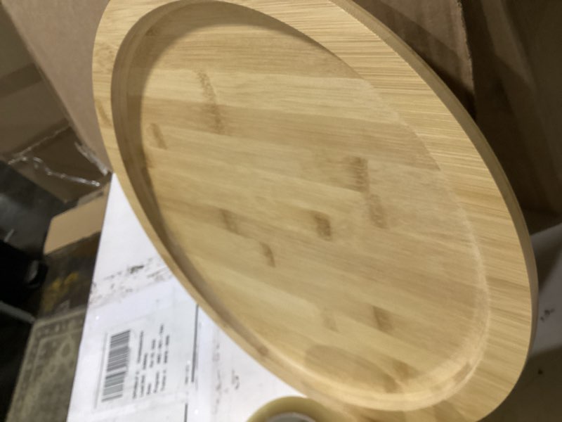 Condition photo showing Good Condition for farberware build-a-board cutting board without single compartment and clear locking lid for charcuterie, snacks, and more, bamboo black/bamboo 1 compartmenti