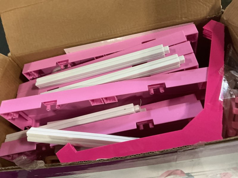 Condition photo showing New/Like New for Pink Villa Playset for Girls Ages 3-7, 4-Story 10-Room House with 2 Dolls, Furniture & Accessories, Pretend Play Toddler Toy, Birthday Gifts for Kids 3-8