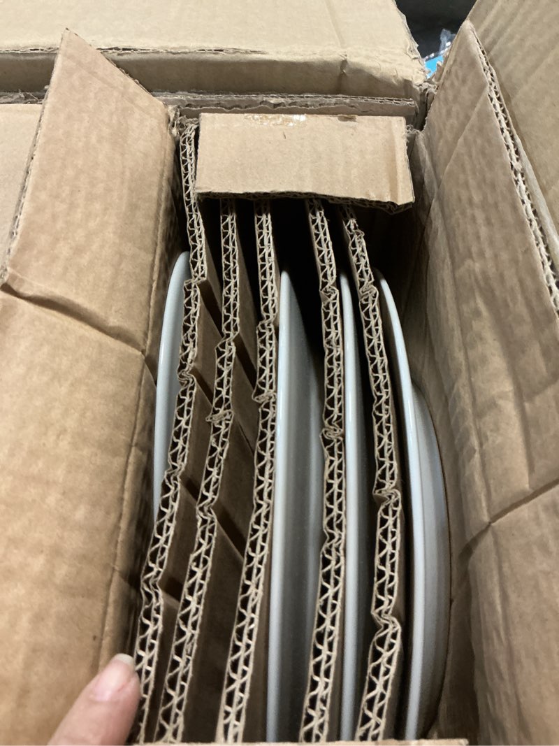 Condition photo showing New/Like New for Amazon Basics 18-Piece Kitchen Dinnerware Set, Plates, Dishes, Bowls, Service for 6, Branches