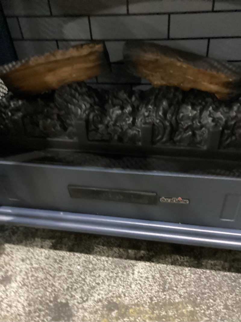 Condition photo showing New/Like New for duraflame electric fireplace stove 1500 watt infrared heater with flickering flame effects - navy  dfi-591-07