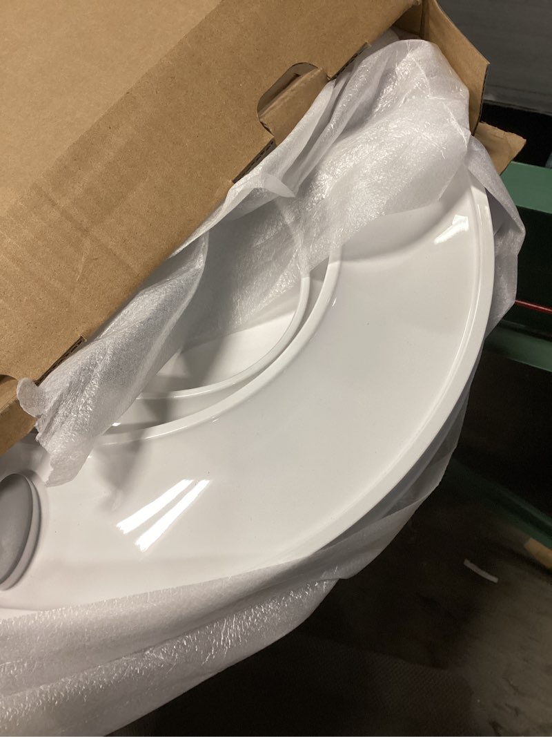 Condition photo showing As Is for 1M Family Toilet Seat, Patented Slow Close & Quick Releasing Technology, Anti-Wiggling, Easy to Install and Clean, Standard Round with Toddler Seat Built In (1 Piece) 1 Round with Toddler Seat Built In