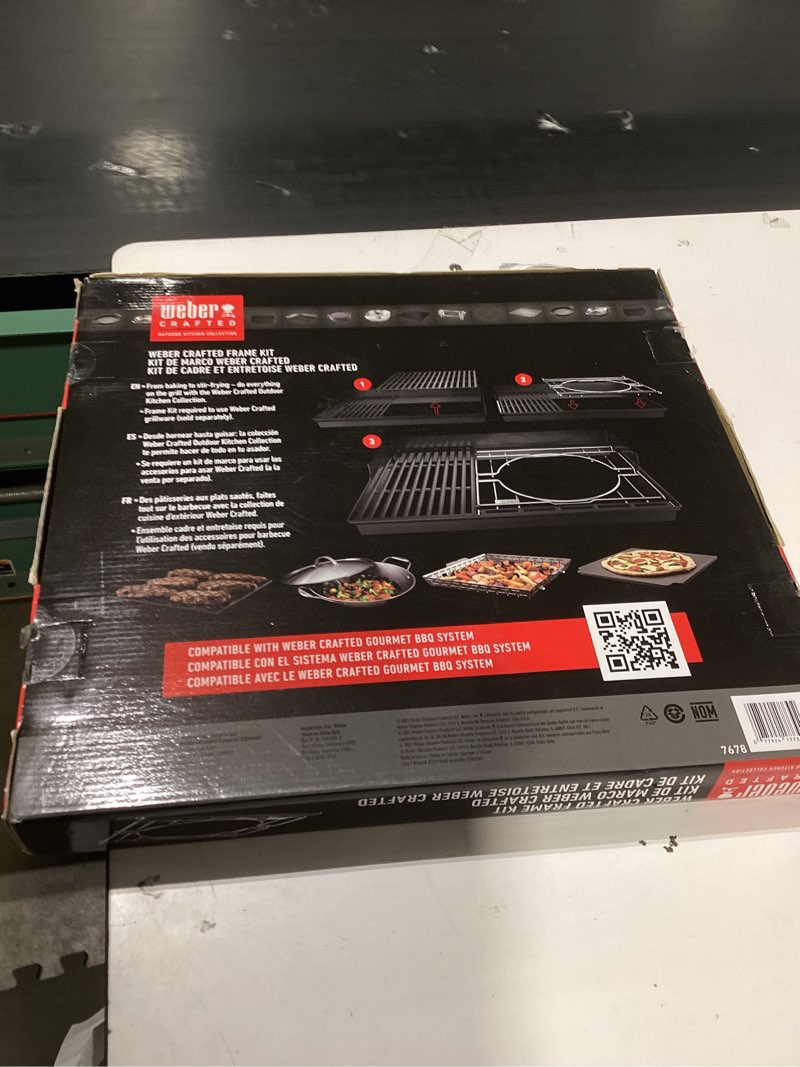 Condition photo showing As Is for weber crafted frame kit for spirit and smokefire – frame insert for weber crafted outdoor kitchen collection grillware & accessories
