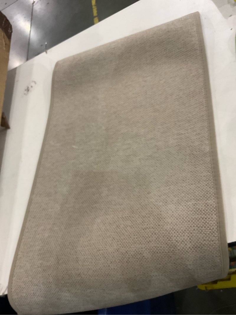 Condition photo showing Good Condition for LEKEEPGO Door Mat 24"x36", Non Slip Door Mat Indoor Entrance, Rubber Backing Front Indoor Door mat Washable Absorbent Low-Profile Entryway Entry Resist Dirt Inside Door Mats, Khaki 2' x 3' (Rectangular) Khaki