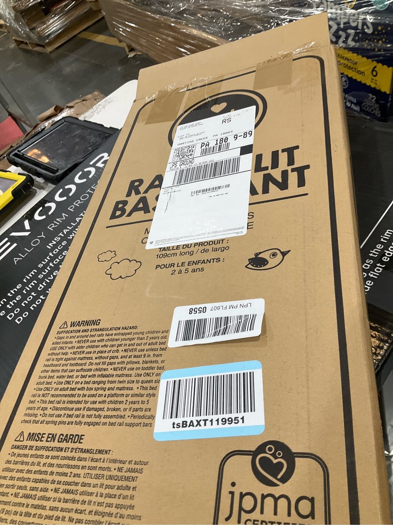 Condition photo showing New/Like New for Regalo Safety Swing Down Bed Rail Guard for Toddlers, Bed Safety Rail with Patented Gap Guard, Fits Twin, Full & Queen Mattress, White, Tested & Safe for 30 Years, American Designed, Family Owned 43 Inch