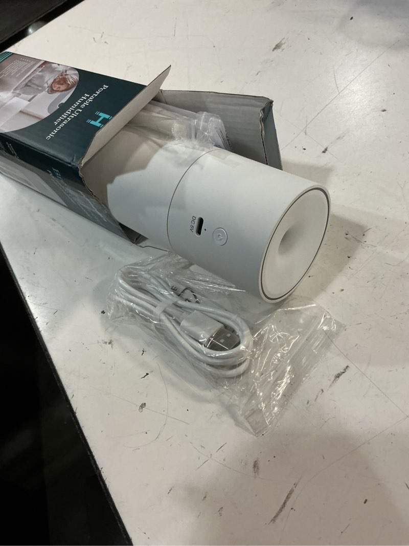 Condition photo showing Good Condition for homedics portable humidifier - small air humidifiers for bedroom, plants, office, travel - cool mist humidifiers, color-changing accent light, 2 mist settings, white
