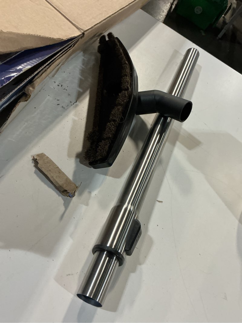Condition photo showing As Is for 1.25 inch stainless steel vacuum extension wand compatible with vacuums using 1 1/4 inch (1.25in) 32mm accessories - 1 1/4 vacuum extension tube for shop vac (extension wand and hard floor brush)