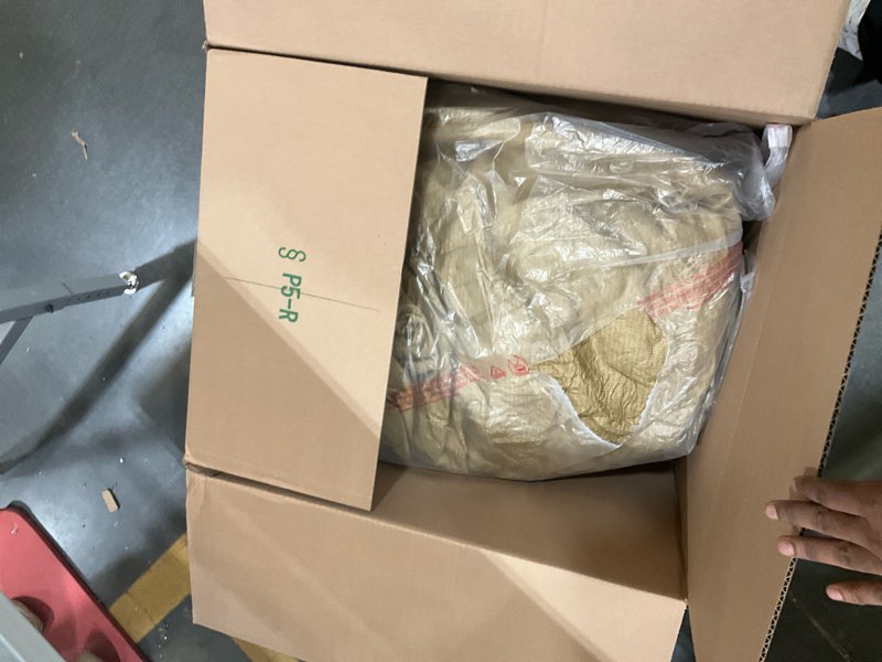 Condition photo showing As Is for Budge Rain Barrier Cover Fits Sedans up to 22' Long | Waterproof | Breathable, Tan, 264" L x 70" W x 53" H (RSD-5)