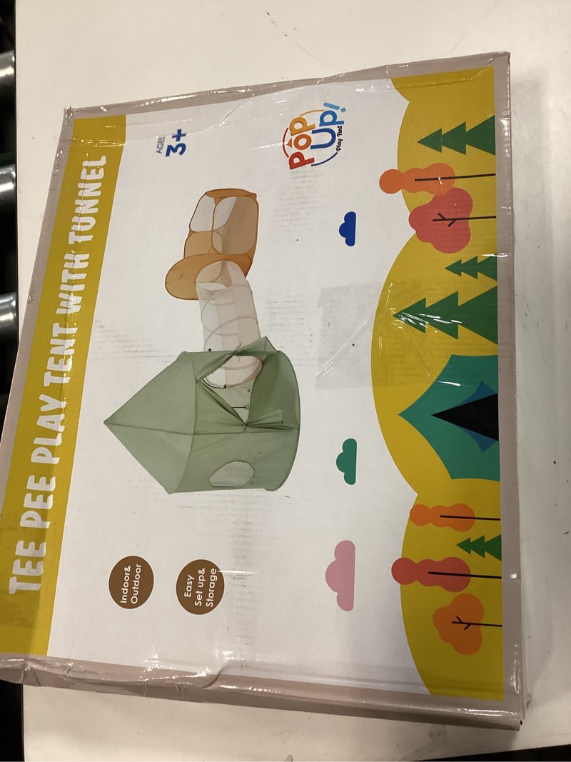 Condition photo showing New/Like New for utex kids play tent with tunnel, 3 in 1 pop up play tent with ball pit, play crawl tunnel for toddler, boys, girls, indoor& outdoor play house